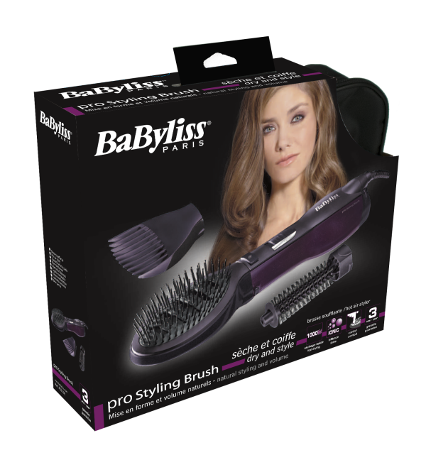 ⁦BaByliss AS115SDE Fast Drying & Styling Paddle Air Brush 1000W⁩ - الصورة ⁦2⁩