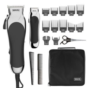 Wahl 79524-1027 Deluxe Chrome Proطقم قص الشعرمع ماكينة تشذيب