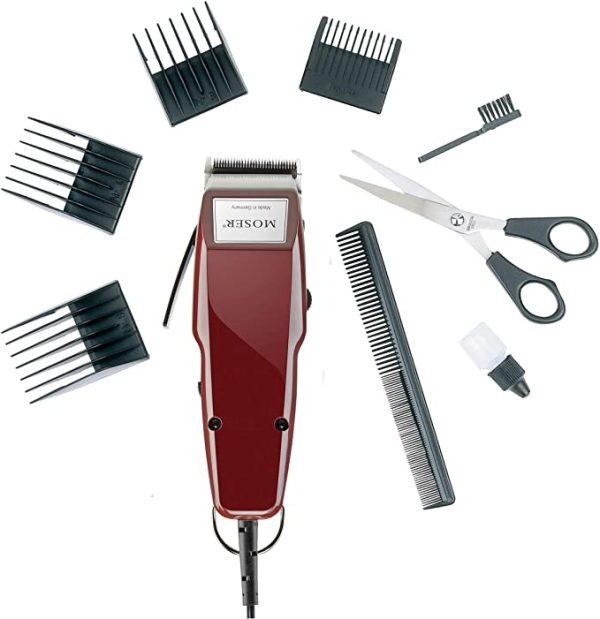 Moser 1400-0378, Professional Corded Hair Clipper, Burgandy