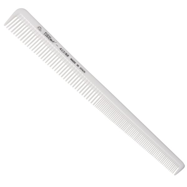 EUROSTIL 00422/58 Comb special hair dresser. 18cm, white