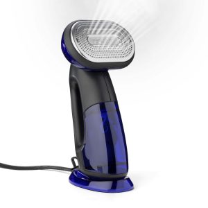 Conair GS108SDE 2-in-1 Handheld Steamer and Iron for Clothes, Turbo ExtremeSteam 1875W Garment Steamer and Clothing Iron,Black / Blue