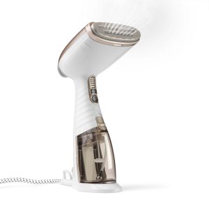 Conair GS59XE Handheld Garment Steamer for Clothes, Turbo ExtremeSteam 1875W, Portable Handheld Design, Strong Penetrating Steam, White / Champagne